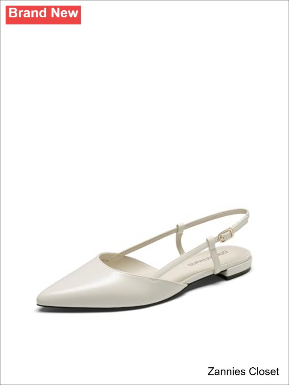 ✨ DREAM PAIRS Women's Slingback Dress Ballet Flats Pointed Toe Faux Leather